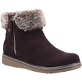 Brown - Front - Hush Puppies Womens-Ladies Penny Zip Ankle Boot