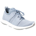 Dusty Blue - Front - Hush Puppies Womens World BounceMax Lace Up Trainer