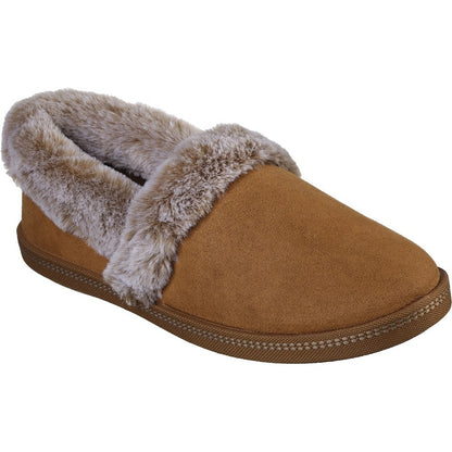 Chestnut - Front - Skechers Womens Fur Lined Slipper