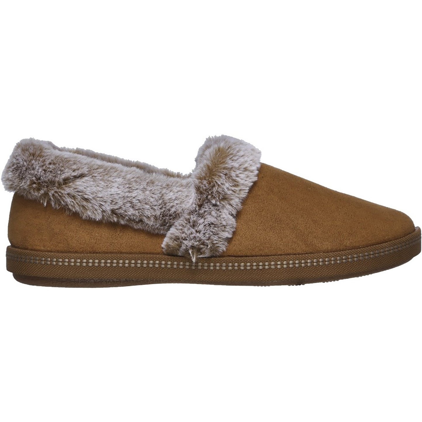 Chestnut - Back - Skechers Womens Fur Lined Slipper