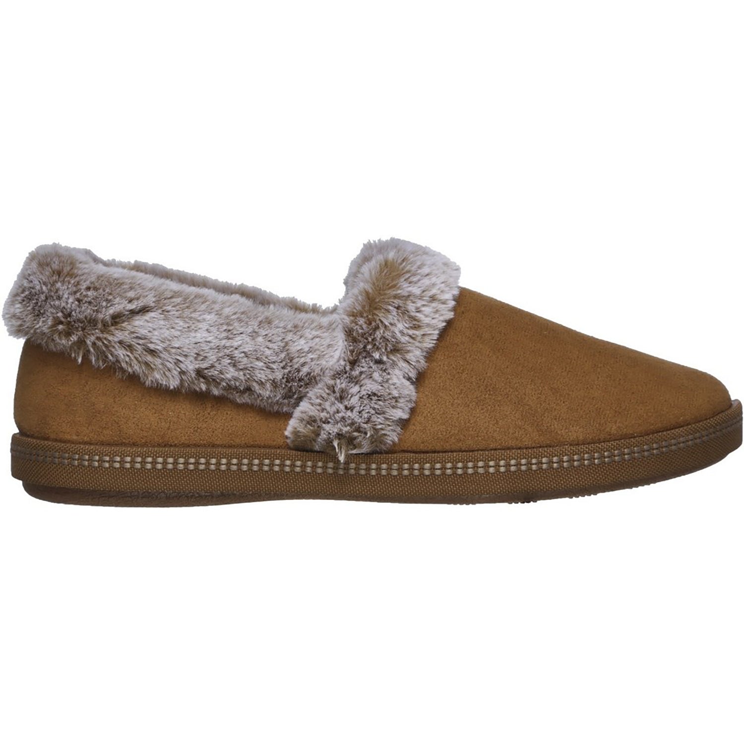 Chestnut - Back - Skechers Womens Fur Lined Slipper