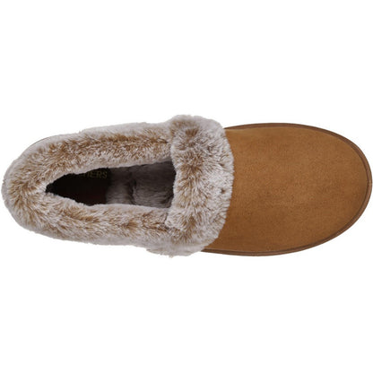 Chestnut - Lifestyle - Skechers Womens Fur Lined Slipper
