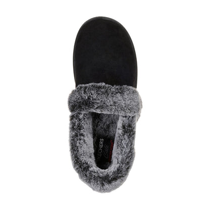 Black - Lifestyle - Skechers Womens Fur Lined Slipper
