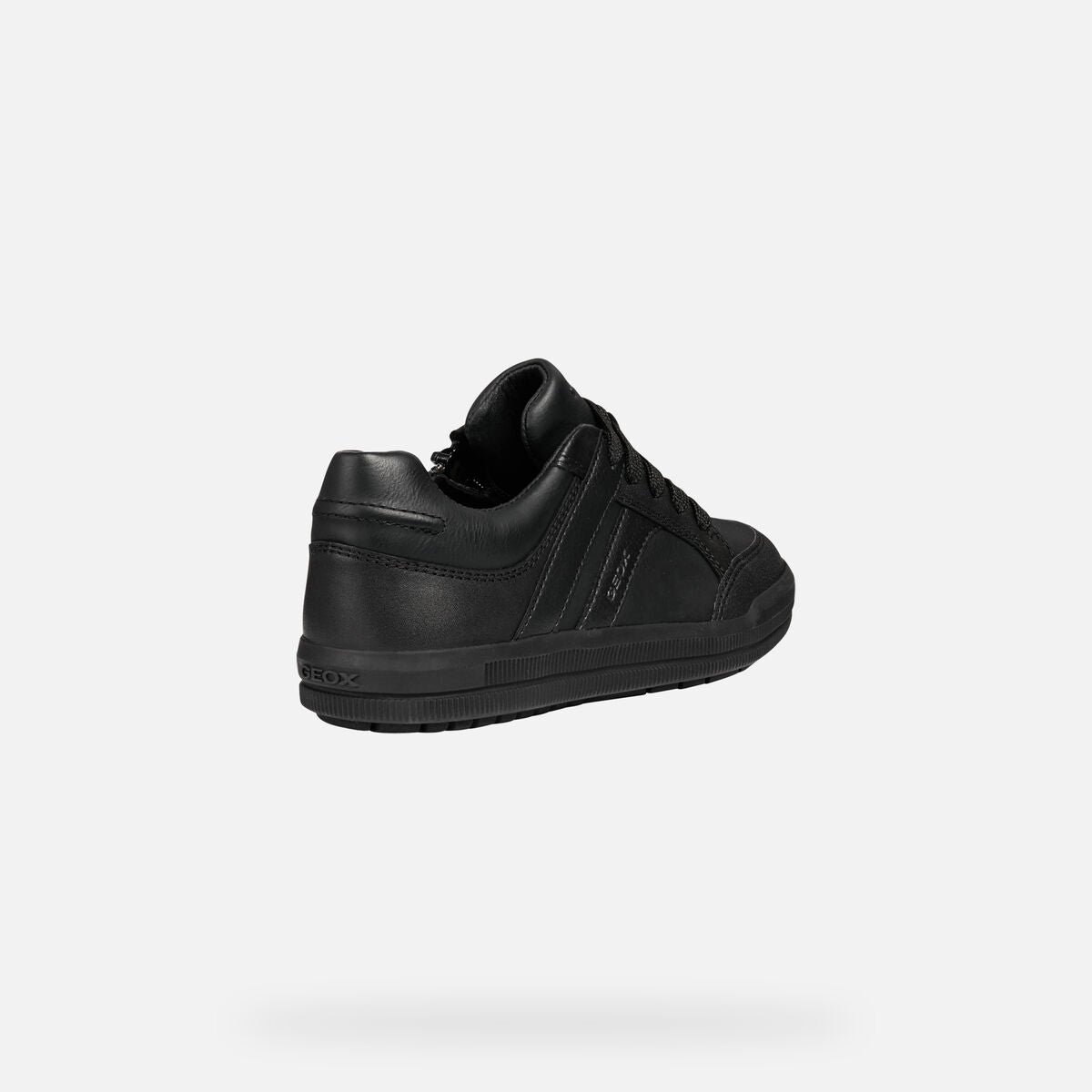 Black - Back - Geox J Arzach B. D Leather Lace Up Trainer