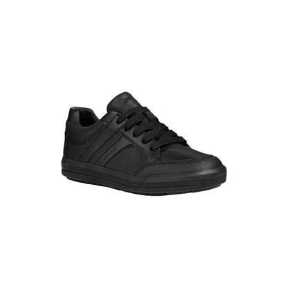 Black - Front - Geox J Arzach B. D Leather Lace Up Trainer