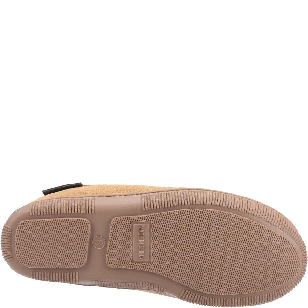 Tan - Lifestyle - Hush Puppies Mens Ace Slip On Leather Slipper