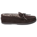 Chocolate - Back - Hush Puppies Mens Ace Slip On Leather Slipper