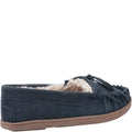 Navy - Side - Hush Puppies Womens-Ladies Addy Slip On Leather Slipper