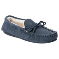 Navy - Front - Hush Puppies Womens-Ladies Allie Slip On Leather Slipper