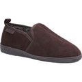 Brown - Front - Hush Puppies Mens Arnold Slip On Leather Slipper