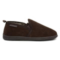 Brown - Back - Hush Puppies Mens Arnold Slip On Leather Slipper