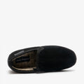 Black - Side - Hush Puppies Mens Arnold Slip On Leather Slipper