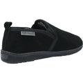 Black - Pack Shot - Hush Puppies Mens Arnold Slip On Leather Slipper