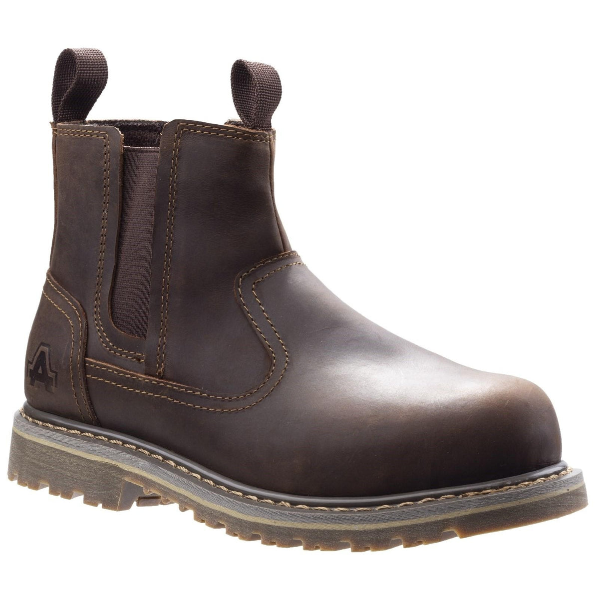 Brown - Front - Amblers Safety Womens AS101 Alice Slip On Safety Boot