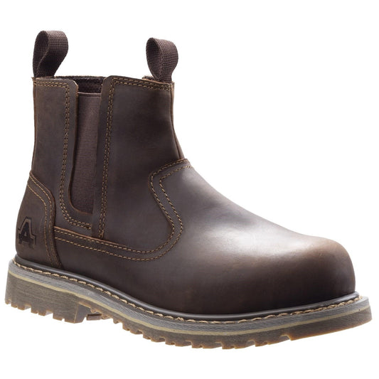 Brown - Front - Amblers Safety Womens AS101 Alice Slip On Safety Boot