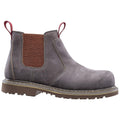 Grey - Back - Amblers Safety Womens-Ladies AS106 Sarah Slip On Leather Safety Boot