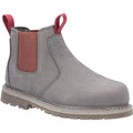 Grey - Front - Amblers Safety Womens-Ladies AS106 Sarah Slip On Leather Safety Boot