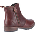 Brown - Back - Cotswold Womens-Ladies Ashwicke Zip Leather Ankle Boot