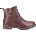 Brown - Side - Cotswold Womens-Ladies Ashwicke Zip Leather Ankle Boot