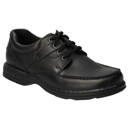 Black - Front - Hush Puppies Randall II Mens Leather Lace Up Shoe