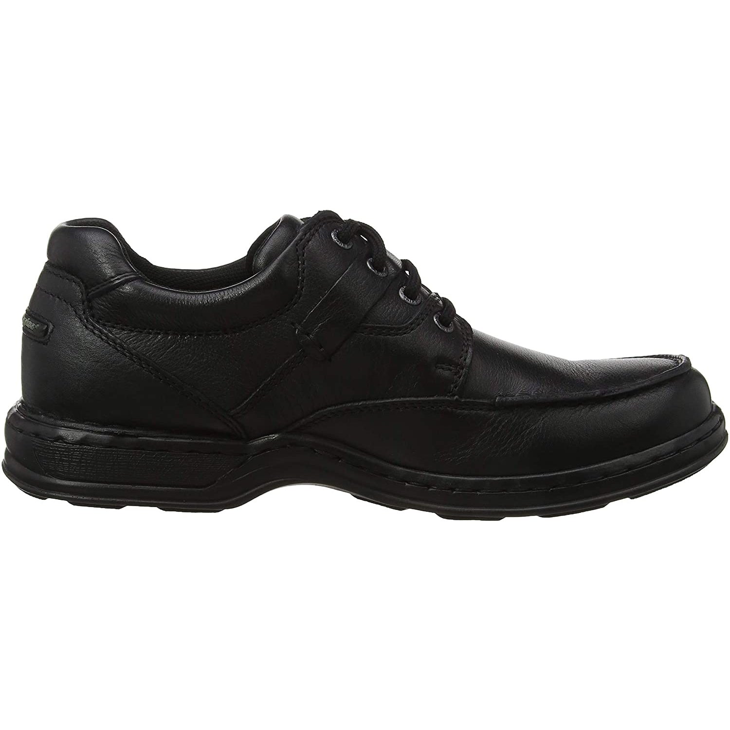 Black - Back - Hush Puppies Randall II Mens Leather Lace Up Shoe