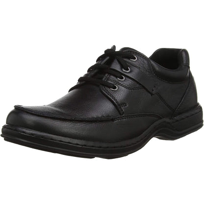 Black - Side - Hush Puppies Randall II Mens Leather Lace Up Shoe