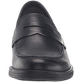 Black - Close up - Geox Girls Agata D Slip On Leather Shoe