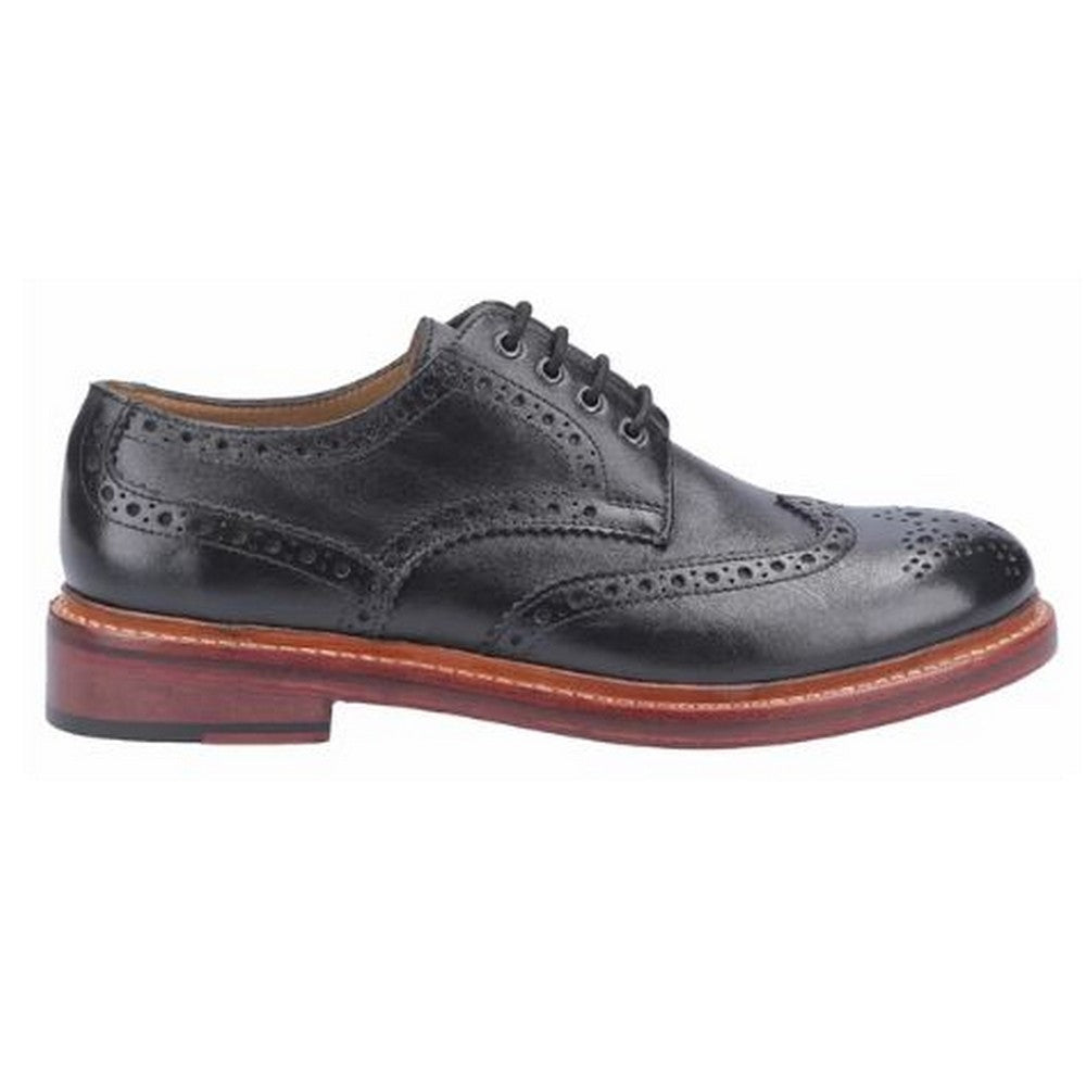 Black - Back - Cotswold Mens Quenington Goodyear Welt Lace Up Leather Shoe
