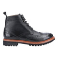Black - Back - Cotswold Mens Rissington Commando Lace Up Leather Dress Boot