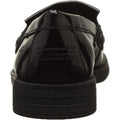 Black - Side - Geox Girls J Agata A Slip On Leather Shoe