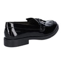 Black - Close up - Geox Girls J Agata A Slip On Leather Shoe
