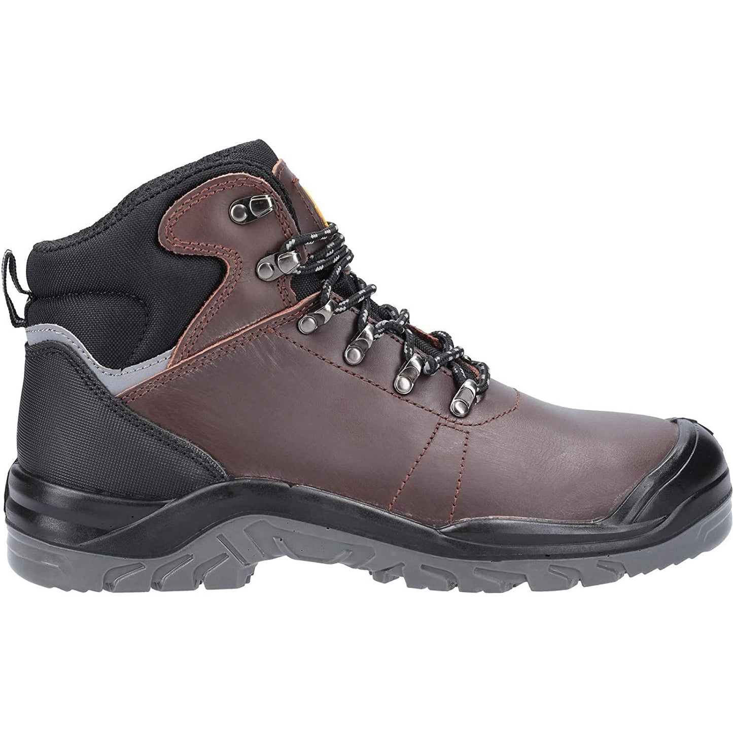 Brown - Back - Amblers AS203 Mens Laymore Leather Safety Boot
