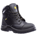 Black - Front - Amblers Unisex Adults Winsford Metal-free Leather Safety Boot