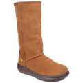 Chestnut - Back - Rocket Dog Sugardaddy Womens-Ladies Leather Pull On Boot