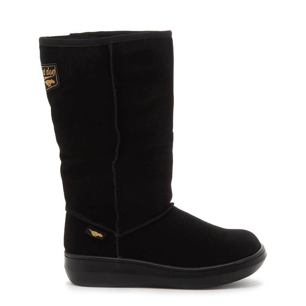Black - Front - Rocket Dog Sugardaddy Womens-Ladies Leather Pull On Boot