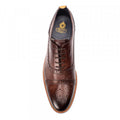 Brown - Lifestyle - Base London Mens Cast Washed Lace Up Leather Brogue Shoe