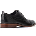 Black - Side - Base London Mens Cast Waxy Lace Up Leather Brogue Shoe