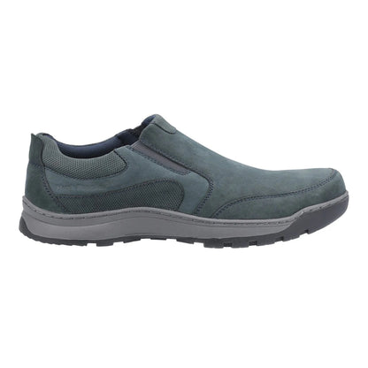 Navy - Lifestyle - Hush Puppies Mens Jasper Nubuck Leather Slip On Shoe