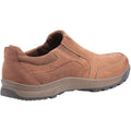 Tan Nubuck - Back - Hush Puppies Mens Jasper Nubuck Leather Slip On Shoe