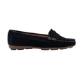 Navy - Front - Hush Puppies Womens-Ladies Margot Suede Leather Loafer Shoe