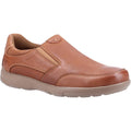 Chestnut Brown - Front - Hush Puppies Mens Aaron Slip On Leather Shoe