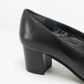 Black - Pack Shot - Hush Puppies Ladies-Womens Anna Leather Court Shoe