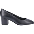 Navy - Back - Hush Puppies Ladies-Womens Anna Leather Court Shoe