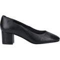 Black - Back - Hush Puppies Ladies-Womens Anna Leather Court Shoe