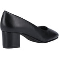 Black - Side - Hush Puppies Ladies-Womens Anna Leather Court Shoe