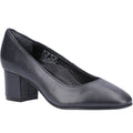 Navy - Front - Hush Puppies Ladies-Womens Anna Leather Court Shoe