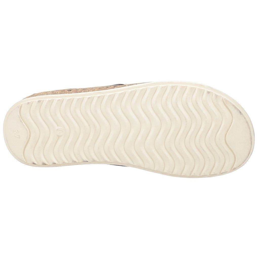 Black - Side - Hush Puppies Womens-Ladies Elena Leather Wedge Sandal