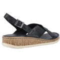 Black - Lifestyle - Hush Puppies Womens-Ladies Elena Leather Wedge Sandal