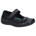 Black - Front - Hush Puppies Girls Jessica Patent Leather School Shoe
