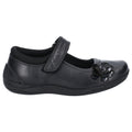 Black - Back - Hush Puppies Girls Jessica Patent Leather School Shoe